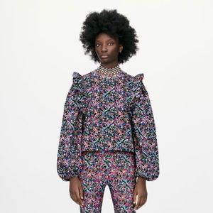 Zara Multicolor Floral Sweater